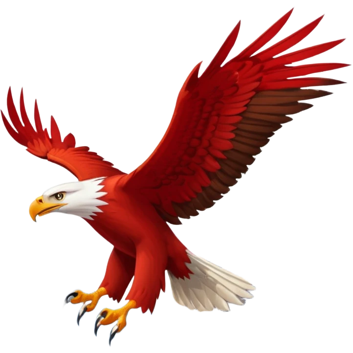 Red eagle on montains emoji