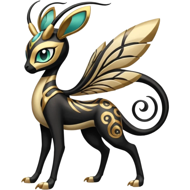  Egyptian Smooth Soft Glossy Tribal Exotic Colorful Tropical Meloetta-Venom-Heliolisk-Helioptile-fusion, full body, tribal markings  emoji