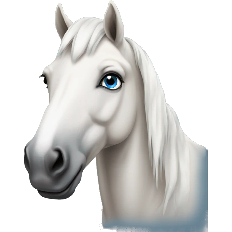 Noriker horse portrait with blue eyes emoji