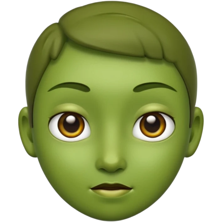 olive with face emoji