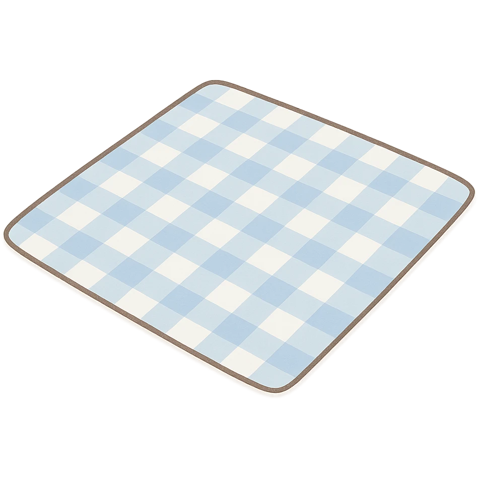 一个淡蓝色方格野餐垫 emoji