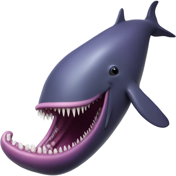 purple sperm whale with open mouth emoji