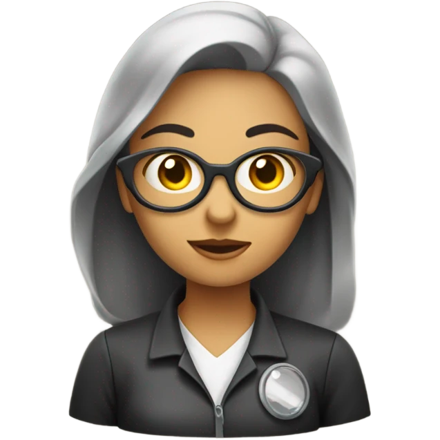 DETIVE MULHER INVESTIGANDO COM LUPA emoji