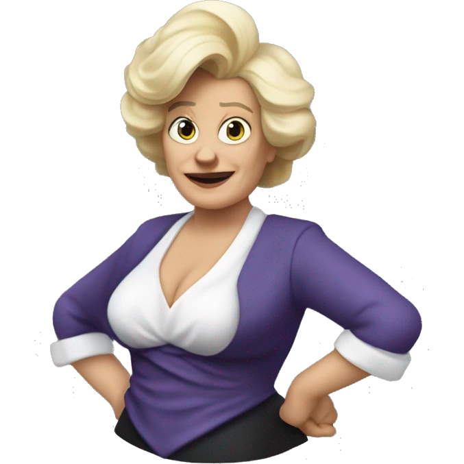 Ursula von der Leyenl photorealistic shrugs emoji