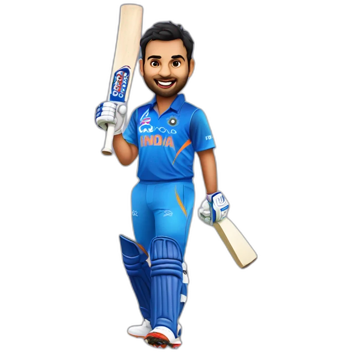 Indian cricketer rohit sharma emoji