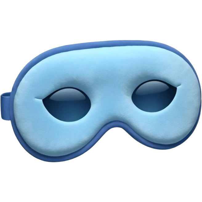 sleep mask emoji, blue color, soft texture emoji