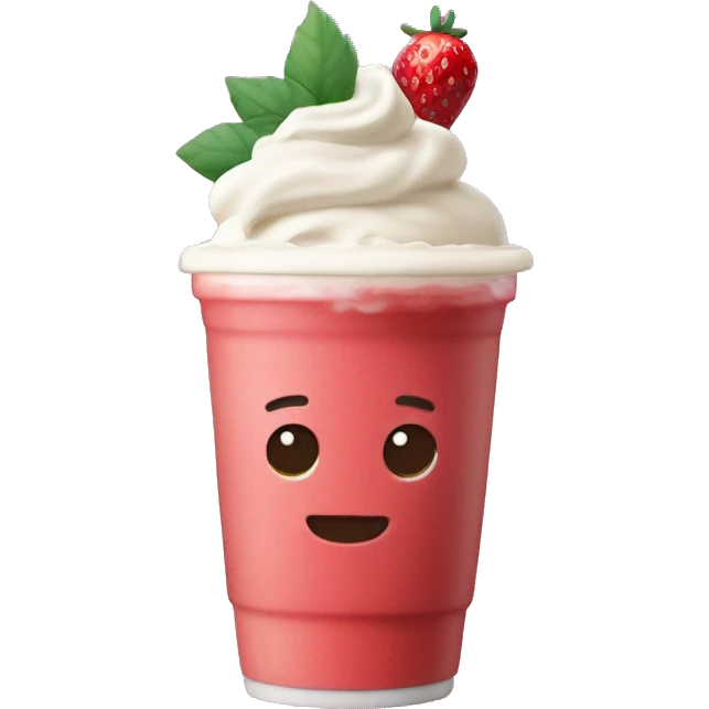 Strawberry Frappuccino with Cream emoji