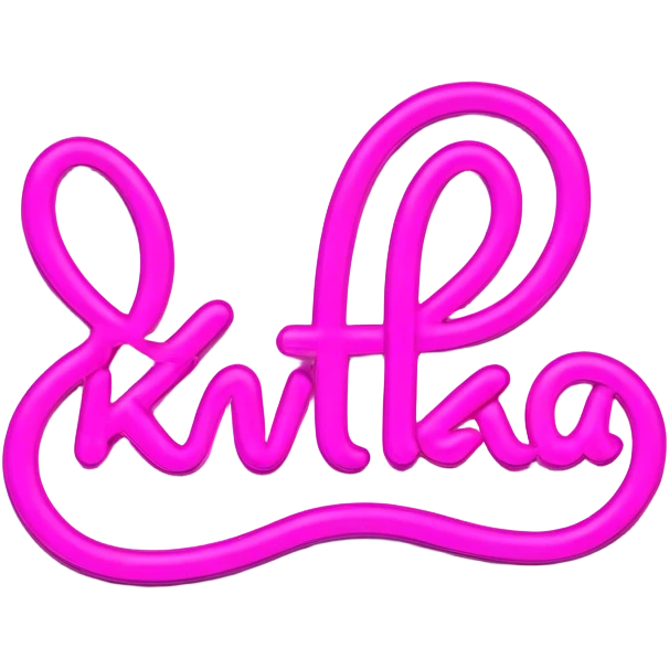 Pink neon sign with the word Kvitka emoji