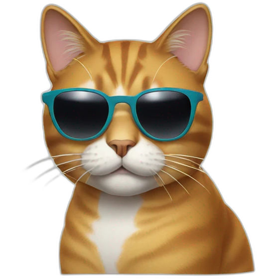 Cat with sunglasses emoji