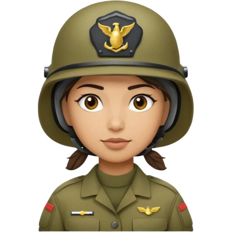 Female US Marine soldier with Lightweight helmet  emoji