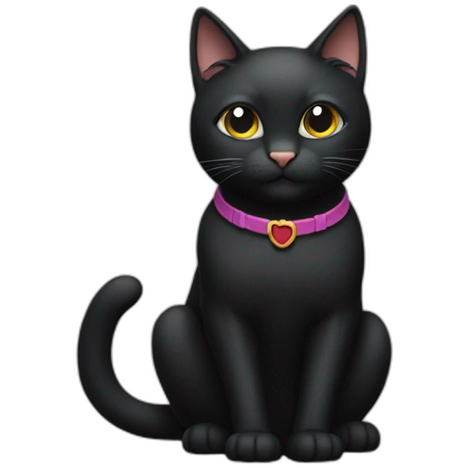 Black cat with three pattes emoji