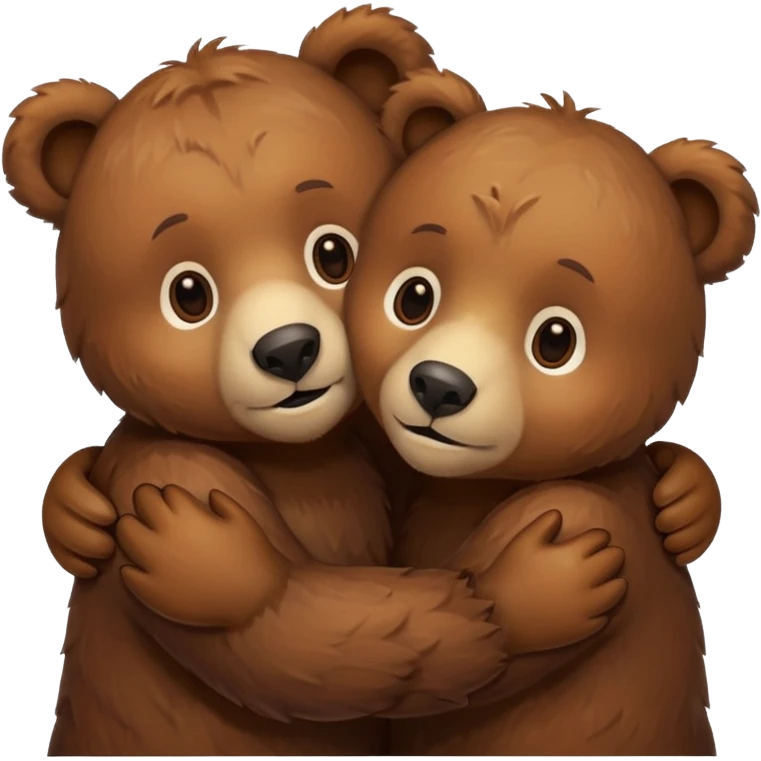 Two bears hug emoji