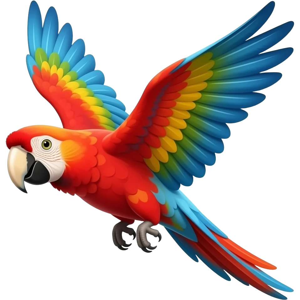 guacamaya volando emoji