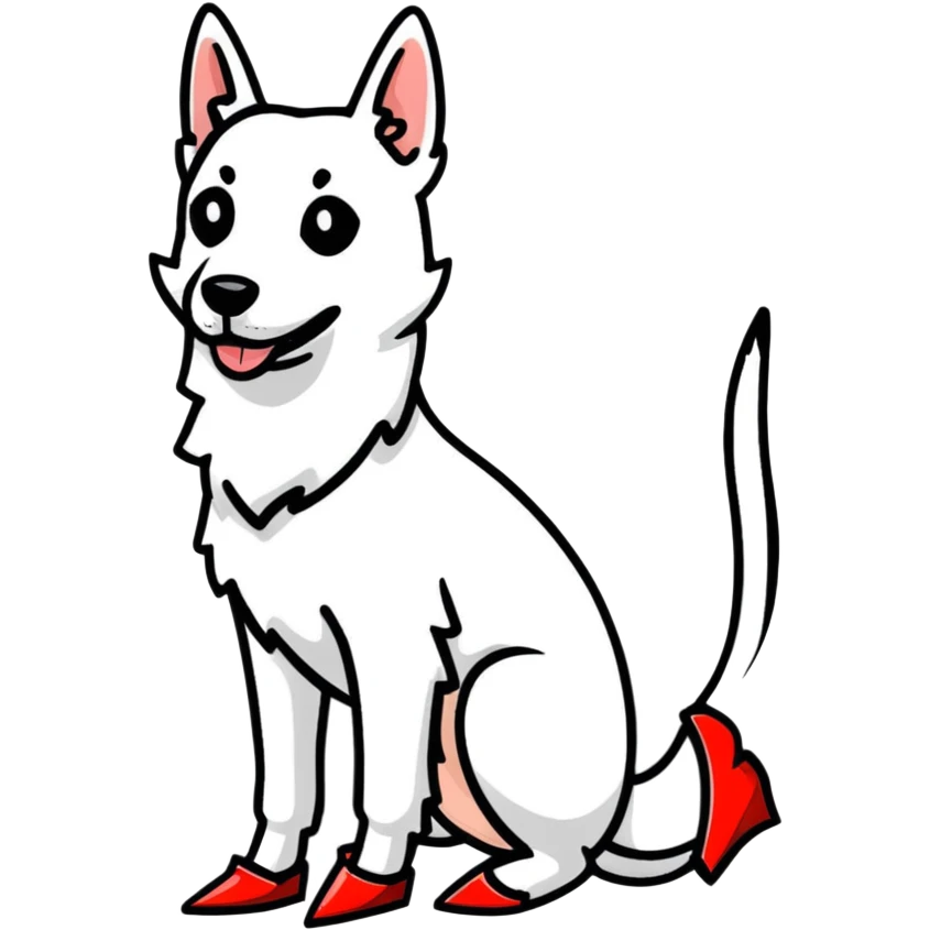 Dog wearing high heels emoji