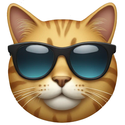 Cat with sunglasses emoji