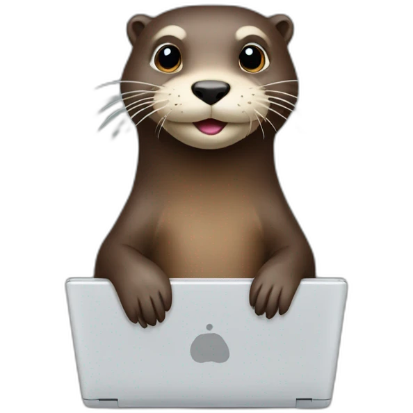 otter on computer emoji