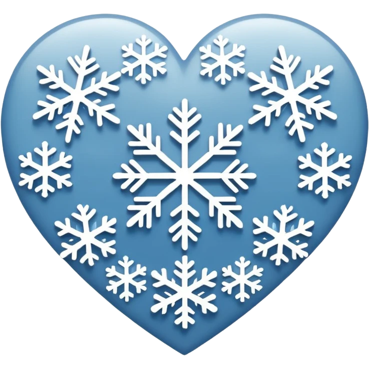heart with a snowflake motif emoji