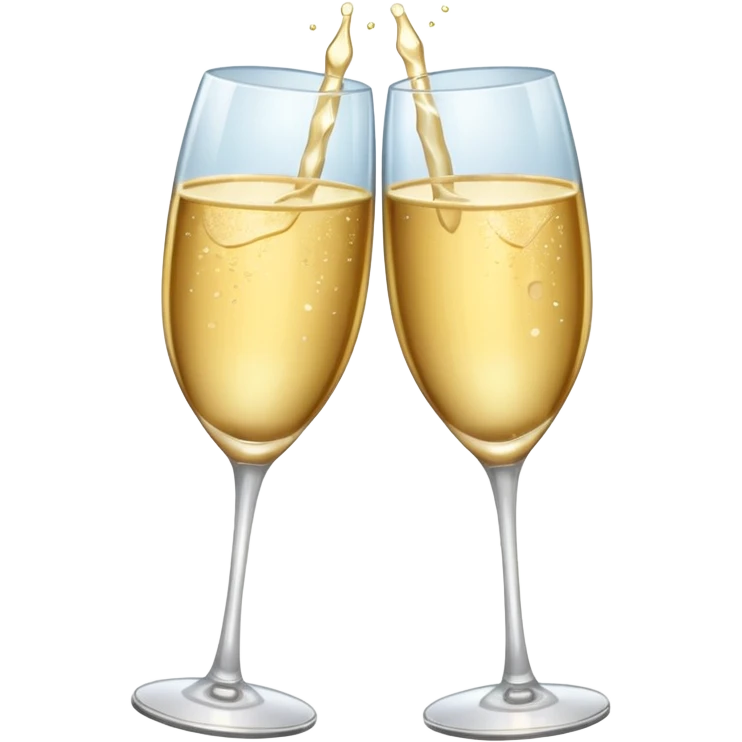 two clinking glasses with sparkles emoji