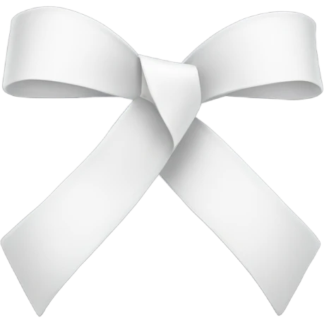 White ribbon emoji