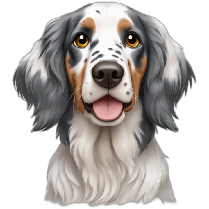 dog english setter tricolor emoji