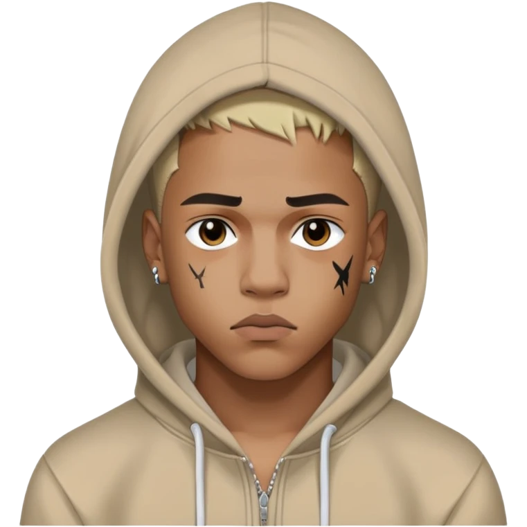 XXXTentacion wearing hoodie emoji