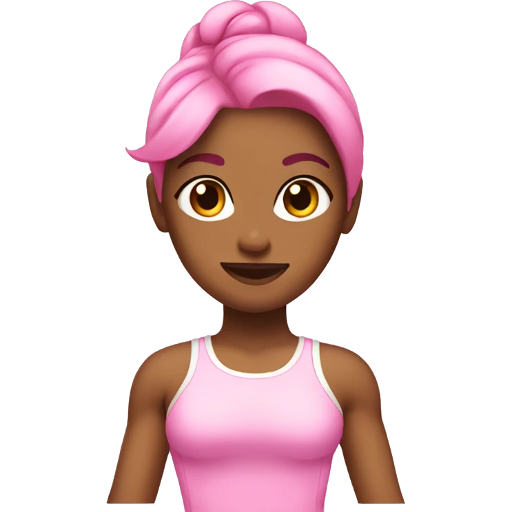 Pink gym princess emoji