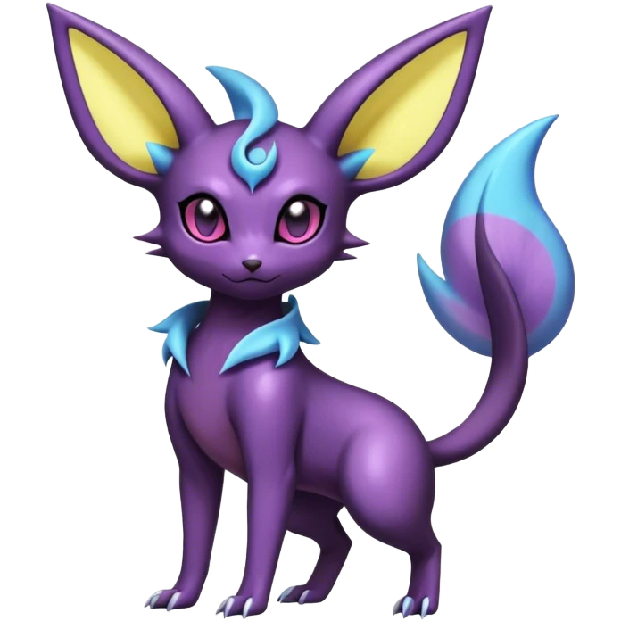 Shiny Dark Noibat-Espeon-Umbreon-Nidorino-fusion-hybrid full body emoji