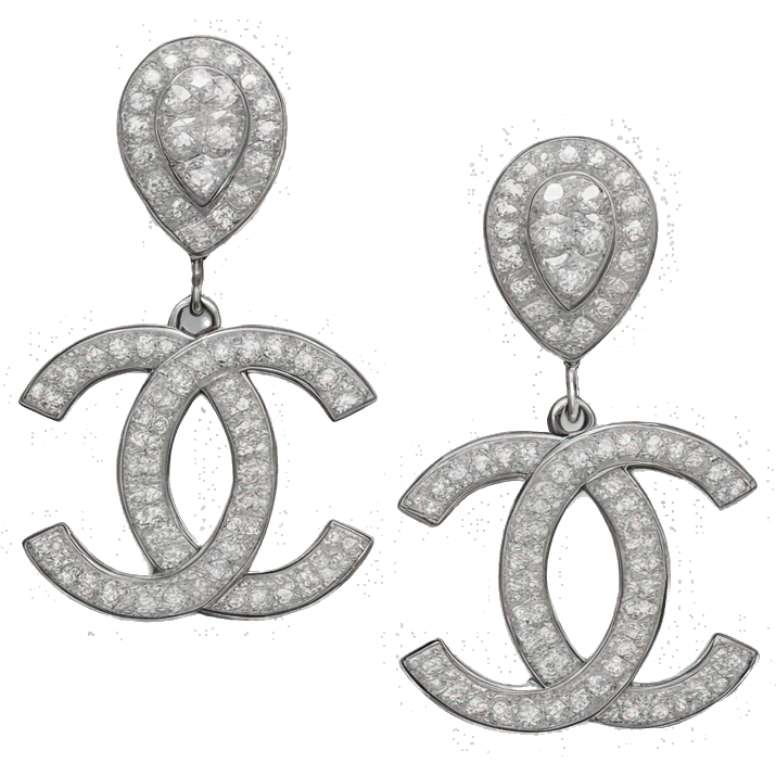 Chanel earrings diamond  emoji