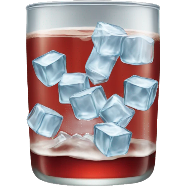 Coca Cola glass with ice cubes  emoji