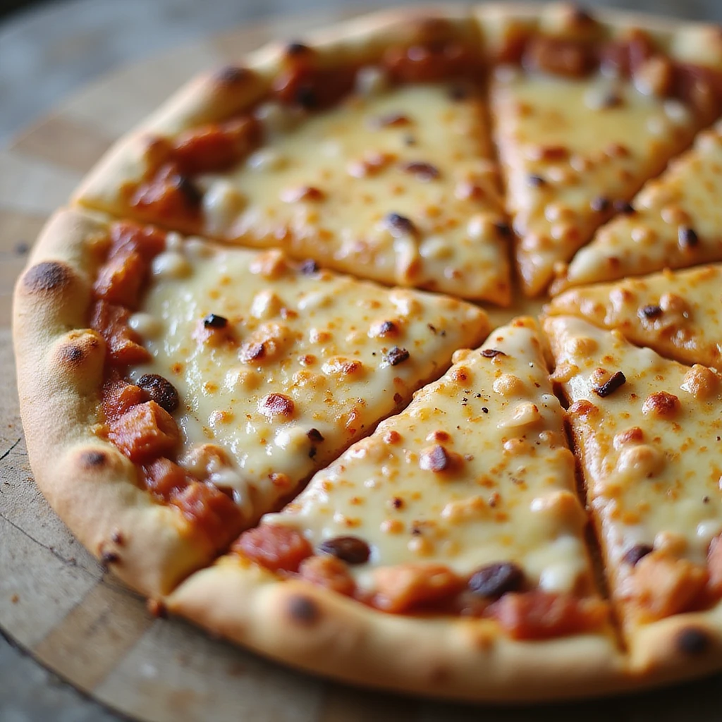 simple cheese pizza, no toppings, realistic style emoji