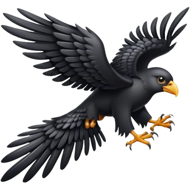 Black wing emoji