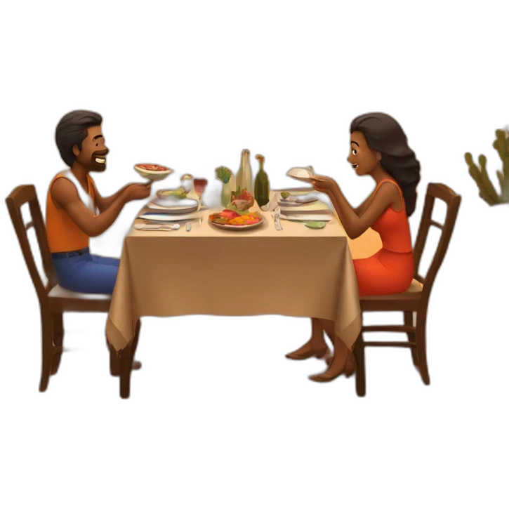 dinner in desert emoji