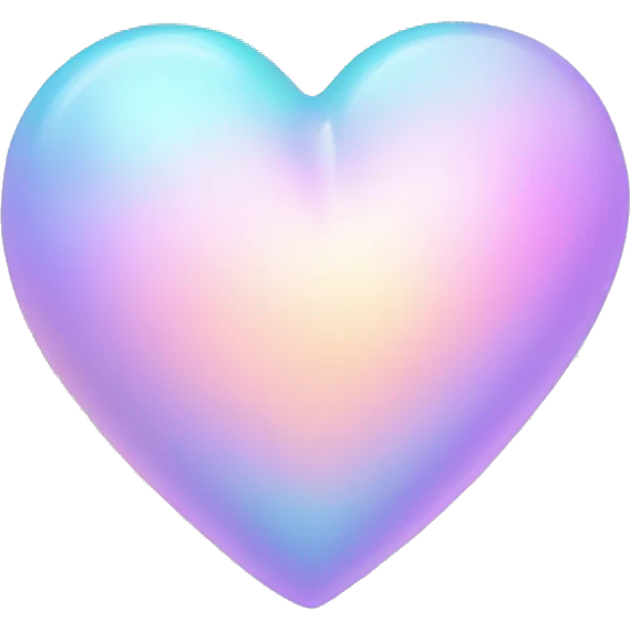 Iridescent pastel heart emoji