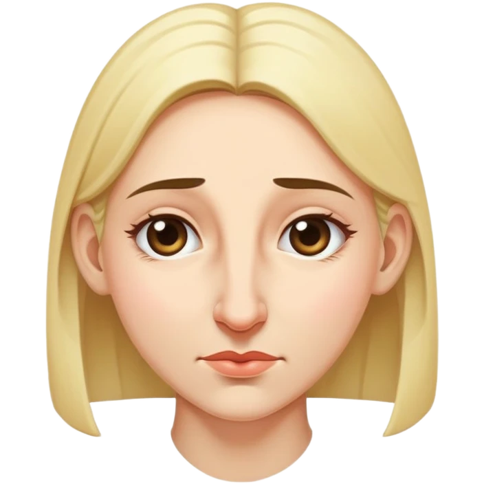 woman bowing on a giant nose emoji