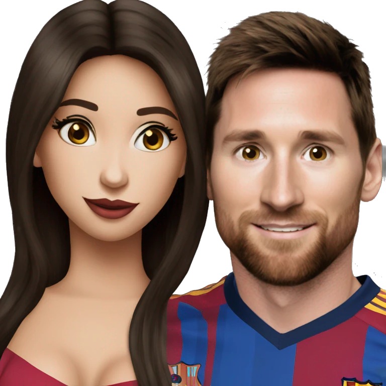 georgina kiss  messi emoji