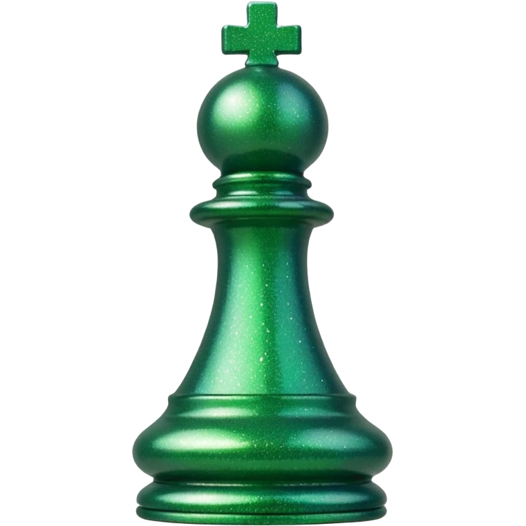 green glitter chess piece pawn emoji