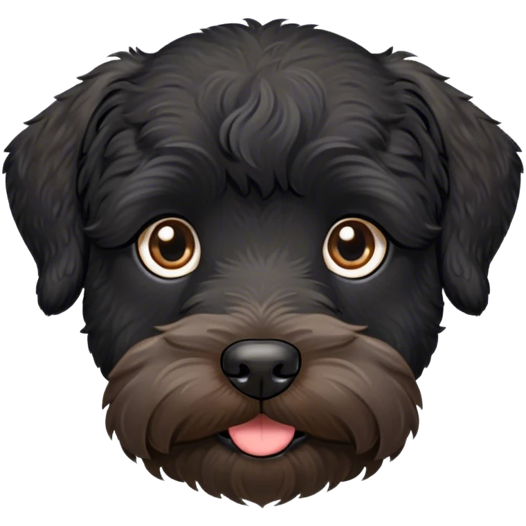Black schnoodle face emoji
