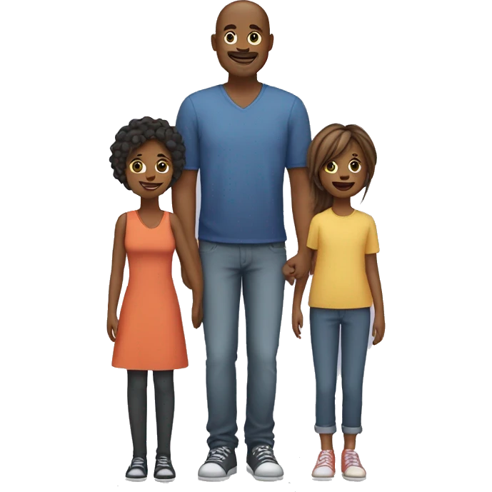 Mum, dad 2 sons and a daughter  emoji
