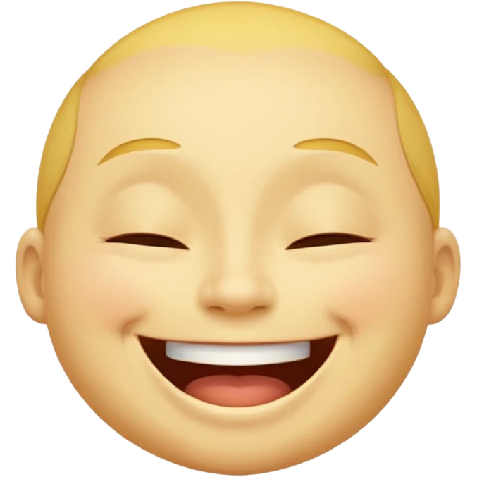 Kahkaha yuvarlak yüz sarı emoji