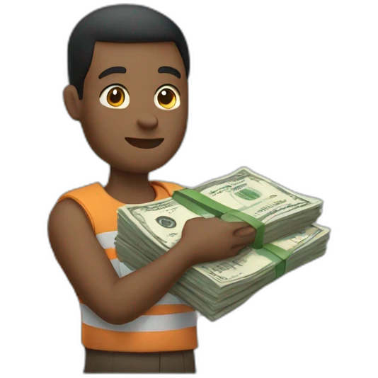 holding stack of money emoji