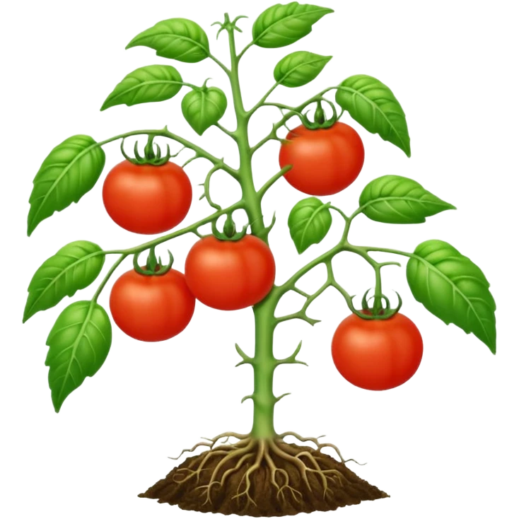 whole tomato plant with roots emoji