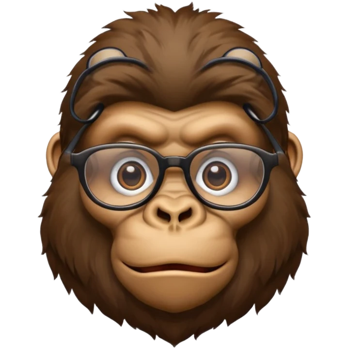 Gorillas with glasses emoji