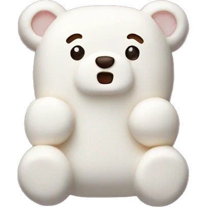 Bear-shaped marshmallows emoji