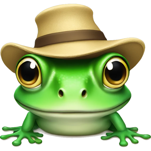 frog with a hat emoji