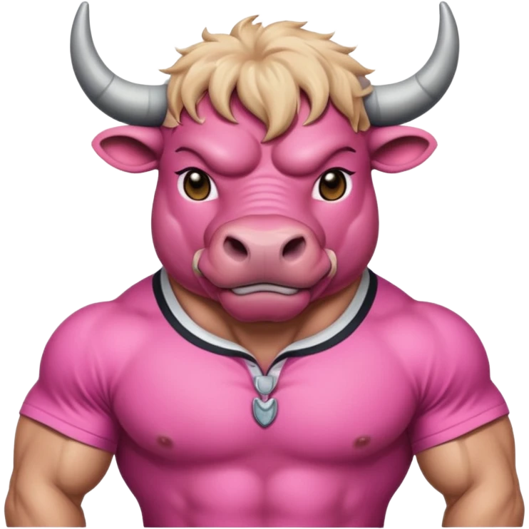 pink bull with shirt  emoji