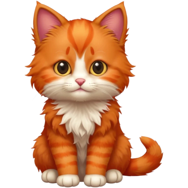 a sitting red kitten emoji