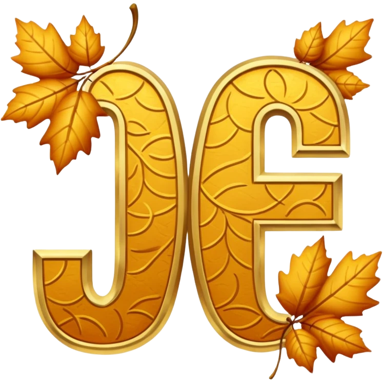 Autumn lettering emoji