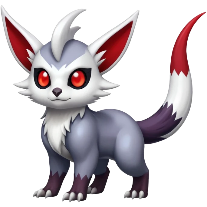 Shiny Furret-Absol-Noivern-Hybrid (Full body) emoji