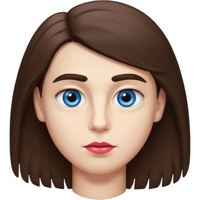 make a white American boy with blue eyes long eyelashes huge huge head in the shape of a triangle  a bit of a unibrow wanna be fluffy hair but is straight and tiny Bodie brown hair  and uglier and lipstick emoji