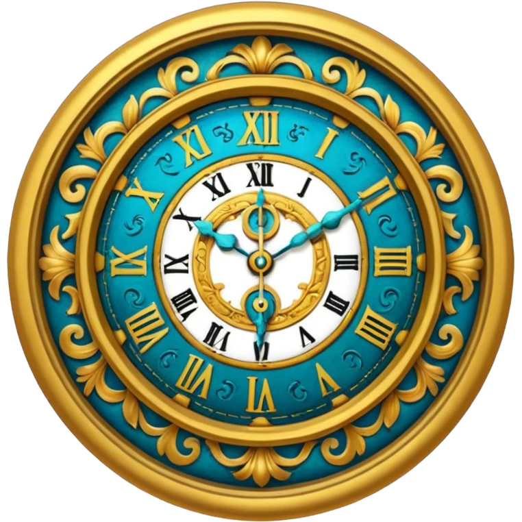 ancient colorful clock emoji